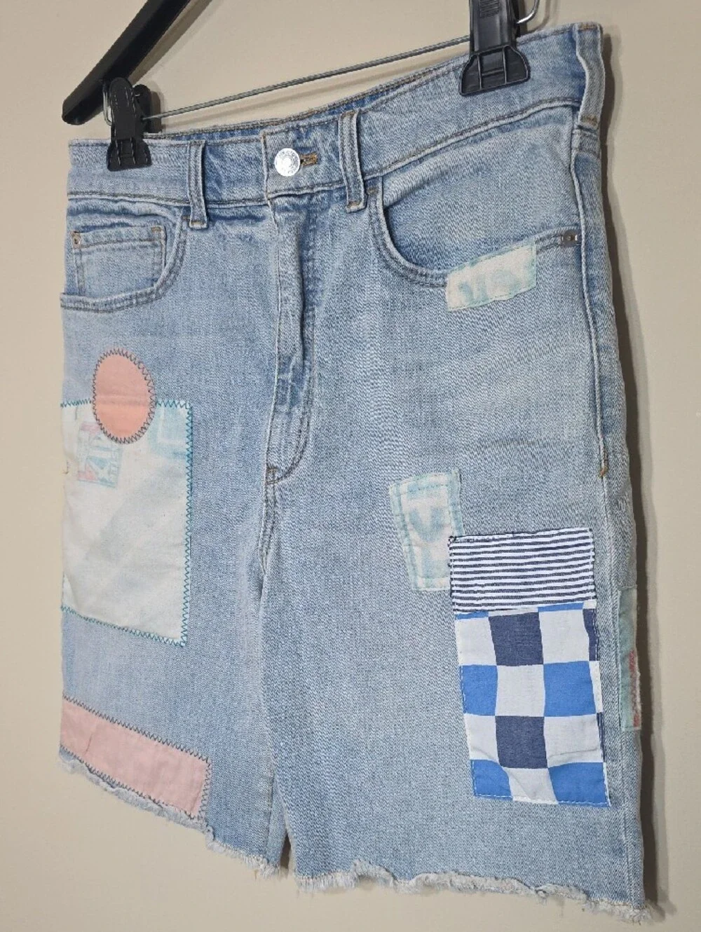 Pilcro by Anthropologie Patchwork Bermuda Denim Shorts | Size 28